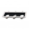 OPTONICA Spotlight Fixture Square Aluminium White/Black Max 35W 2016