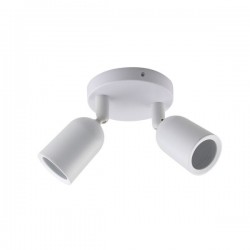 OPTONICA SPOTLIGHT FIXTURE PLASTIC WHITE 2*GU10-SOCKET IP20 MAX-10W