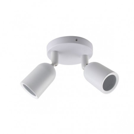 OPTONICA SPOTLIGHT FIXTURE PLASTIC WHITE 2*GU10-SOCKET IP20 MAX-10W