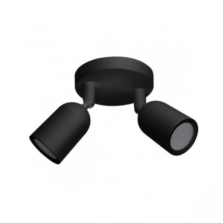 OPTONICA SPOTLIGHT FIXTURE PLASTIC BLACK 2*GU10-SOCKET IP20 MAX-10W
