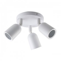 OPTONICA SPOTLIGHT FIXTURE PLASTIC WHITE 3*GU10-SOCKET IP20 MAX-10W