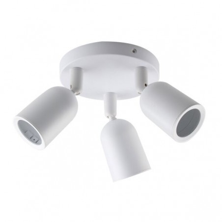 OPTONICA SPOTLIGHT FIXTURE PLASTIC WHITE 3*GU10-SOCKET IP20 MAX-10W