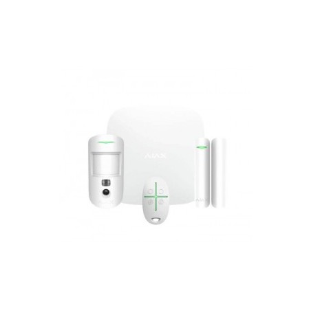 AJAX StarterKit Cam Plus (Hub 2 Plus + MotionCam + DoorProtect + SpaceControl) Bianco