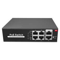 Switch PoE 4 porte PoE + 2 Uplink RJ45 SW0604POE-65-E