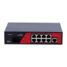 Safire Switch Hi-PoE 8 porte PoE + 1 Uplink RJ45 SF-SW0908HIPOE-120