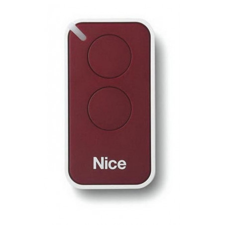 TELECOMANDO RADIOCOMANDO ORIGINALE NICE 2 TASTI 433MHz INTI ROSSO