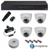 KIT VIDEOSORVEGLIANZA DVR 4 CANALI H.264 FULL D1 HDMI + 4 TELECAMERE MINI DOME 700 TVL VARIFOCAL ALTISSIMA RISOLUZIONE 960H CCD