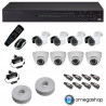 KIT VIDEOSORVEGLIANZA DVR 8 CANALI H.264 FULL D1 HDMI FULL HD 1080p + 4 TELECAMERE BULLET + 4 TELECAMERE MINI DOME 600TVL ALTA R