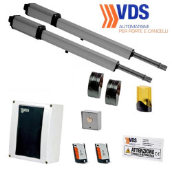 VDS KIT COMPLETO CANCELLO A BATTENTE DUE ANTE 3,5 METRI FOTOCELLULE TELECOMANDI LAMPEGGIANTE QUADRO COMANDO LINEAR
