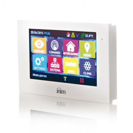 INIM INTERFACCIA UTENTE TOUCH 7 SU I-BUS PROSSIMITA TEMPERATURA MICROFONO ALTOPARLANTE USB SD CRONOTERMOSTATO ALIEN/GB