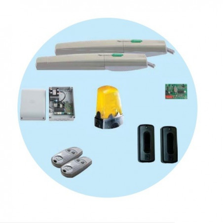 CAME KIT AUTOMAZIONE BATTENTE AXI 24 V DC GRIGIO FINO A 2 METRI 001USWN20-010