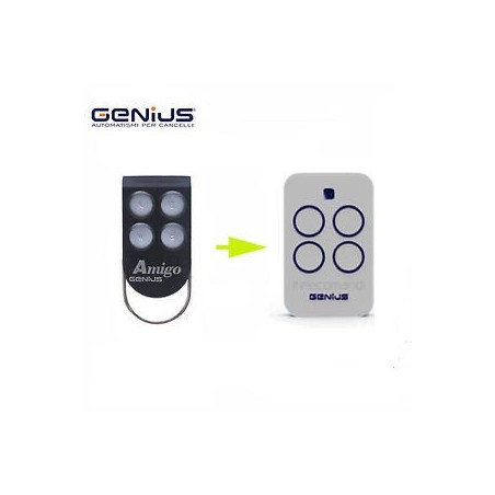 TELECOMANDO RADIOCOMANDO GENIUS 4 TASTI 868MHz KILO4 EX MODELLO AMIGO