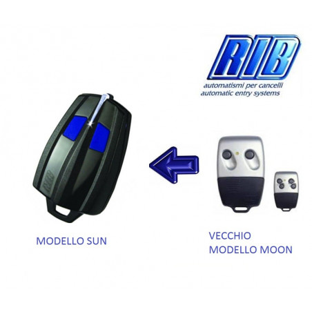 TELECOMANDO RADIOCOMANDO RIB 2 TASTI 433MHz SUN2 EX MODELLO MOON